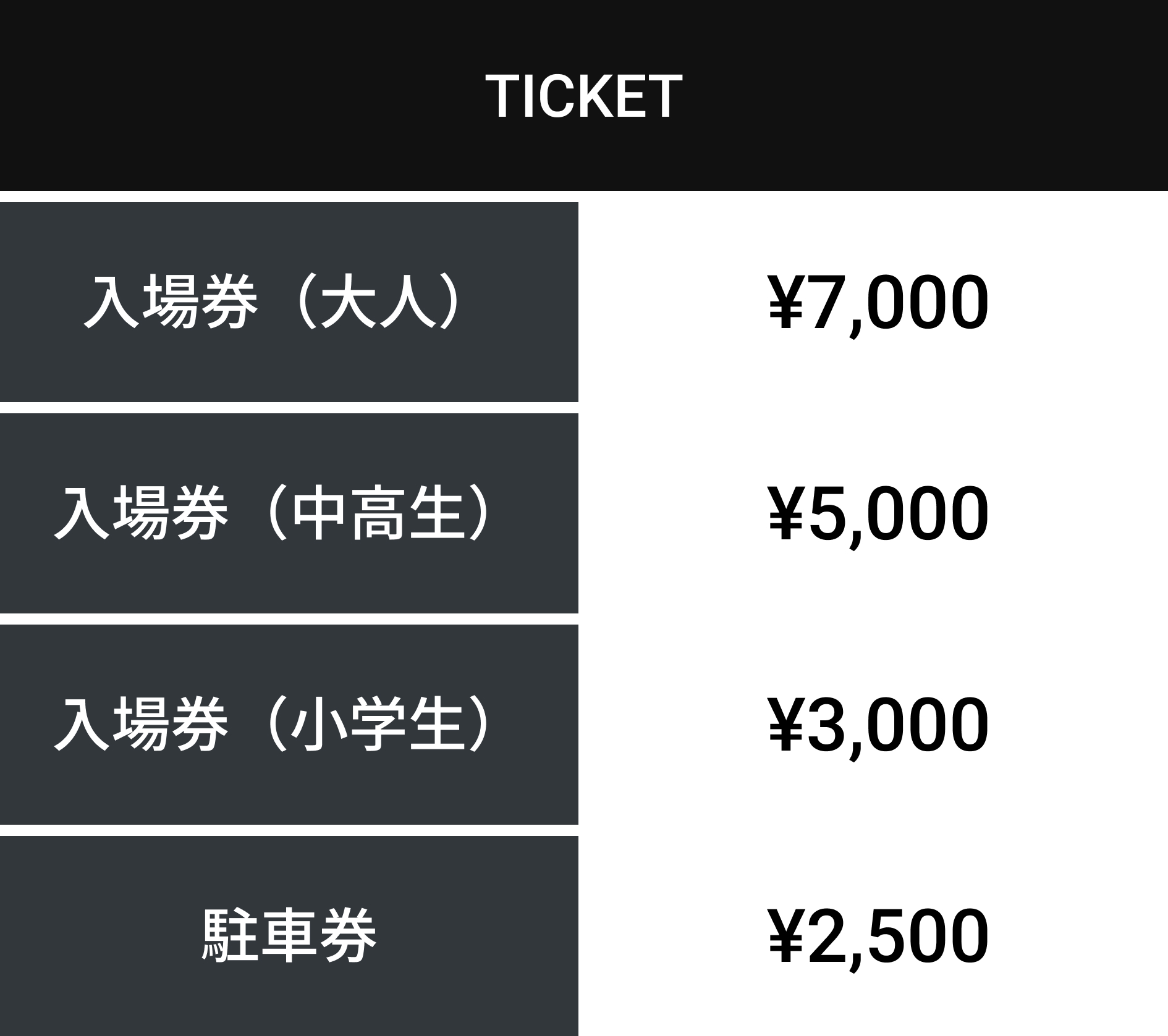 受付券種