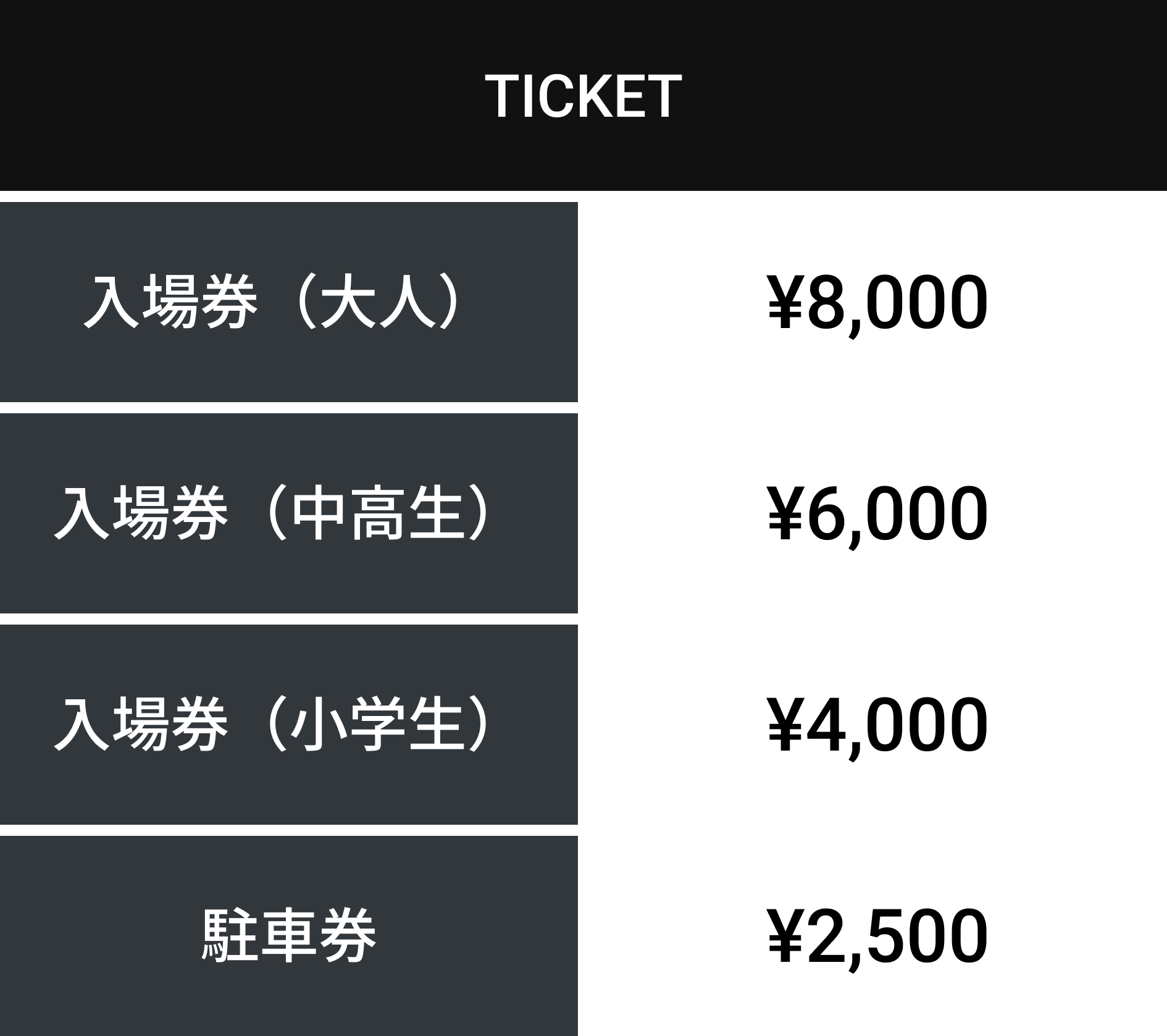 受付券種